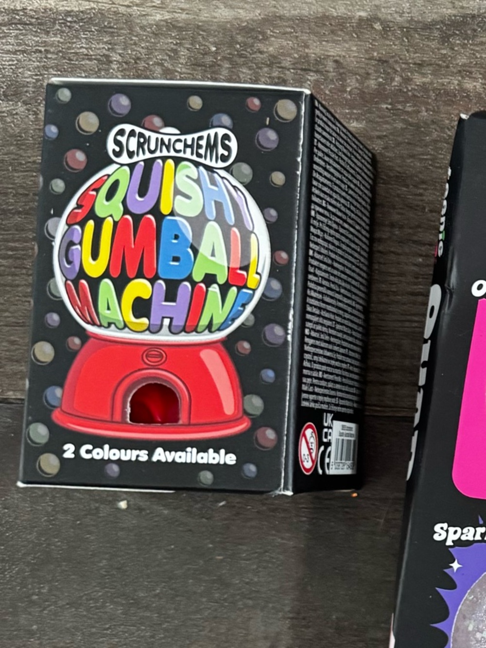 Scrunchems Squish Gumball Machine Toy - Black Box with Red Base